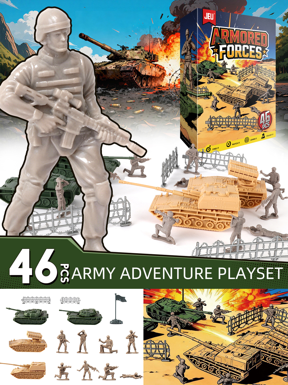 Model Kit Gunpla - ViiKONDO Army Men Toy Military Adventure
