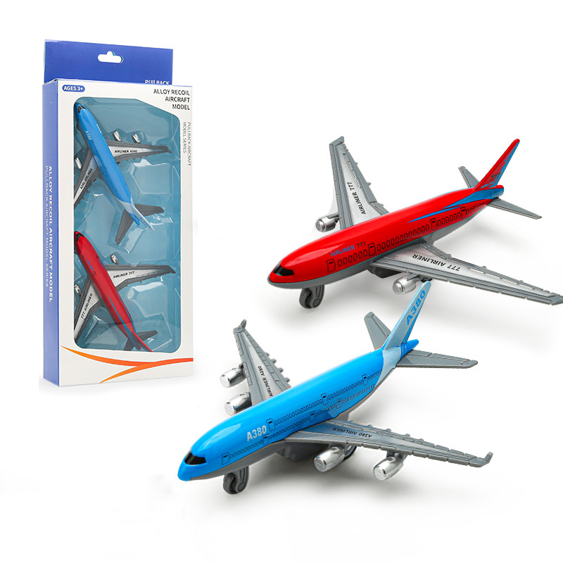 Model Kit Aircraft - 2Pcs/Set Pull Back Airplane Baby Gliding