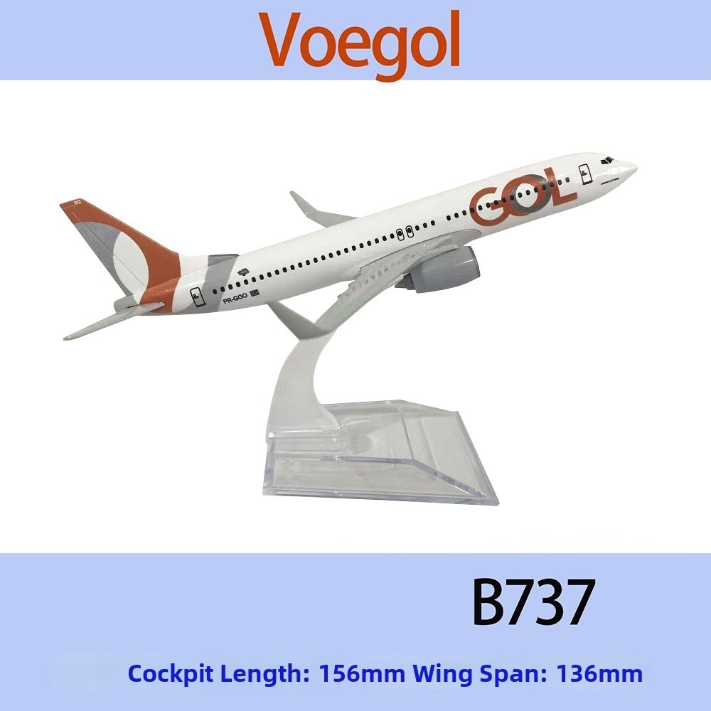 Model Kit Aircraft - 15.6cm Brazil Air GOL Airlines Alloy