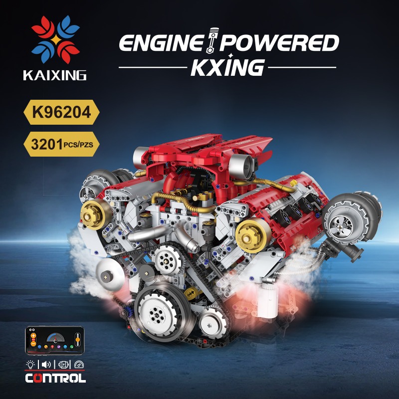 Motorized V8 Engine 3201Pcs Bu - Model Kit V8 Engine avis et prix