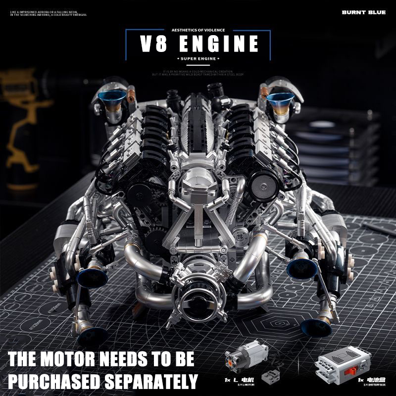 MOC Supercar V8 Engine Buildin - Model Kit V8 Engine avis et prix
