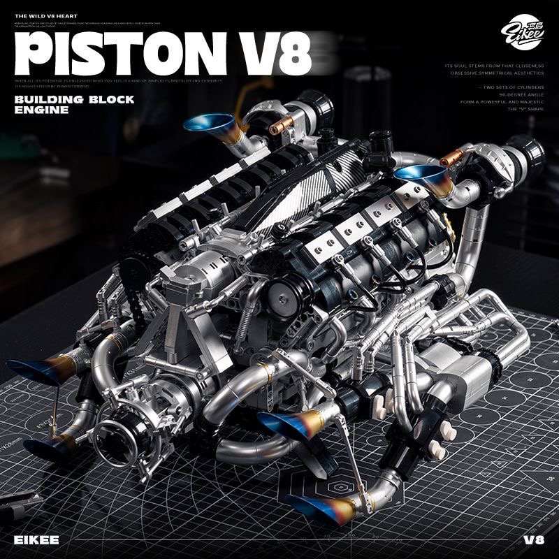 MOC Supercar V8 Engine Buildin - Model Kit V8 Engine avis et prix