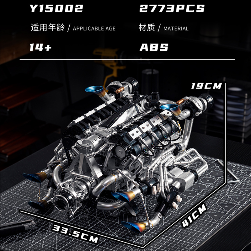 MOC Supercar V8 Engine Buildin - Model Kit V8 Engine avis et prix