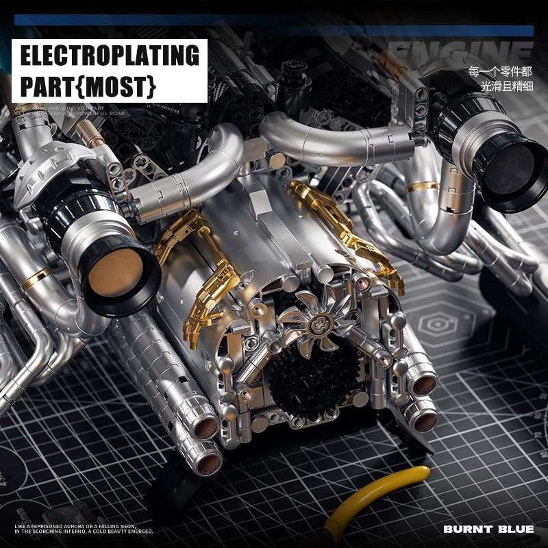 MOC Supercar V8 Engine Buildin - Model Kit V8 Engine avis et prix