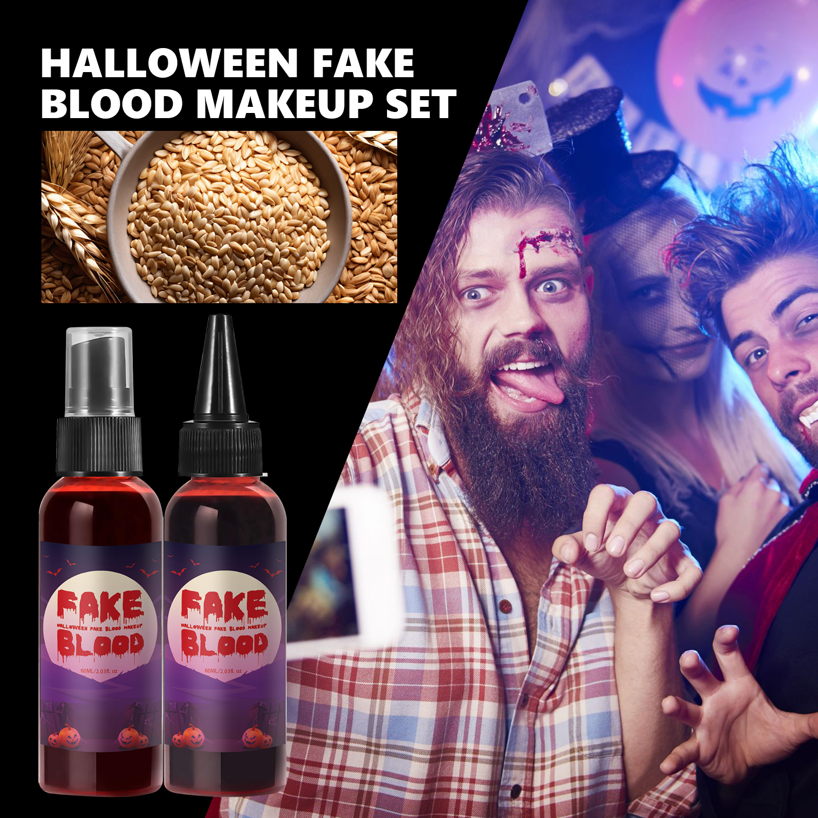 Halloween Fake Blood Makeup Se - Wash Effect Set avis et prix