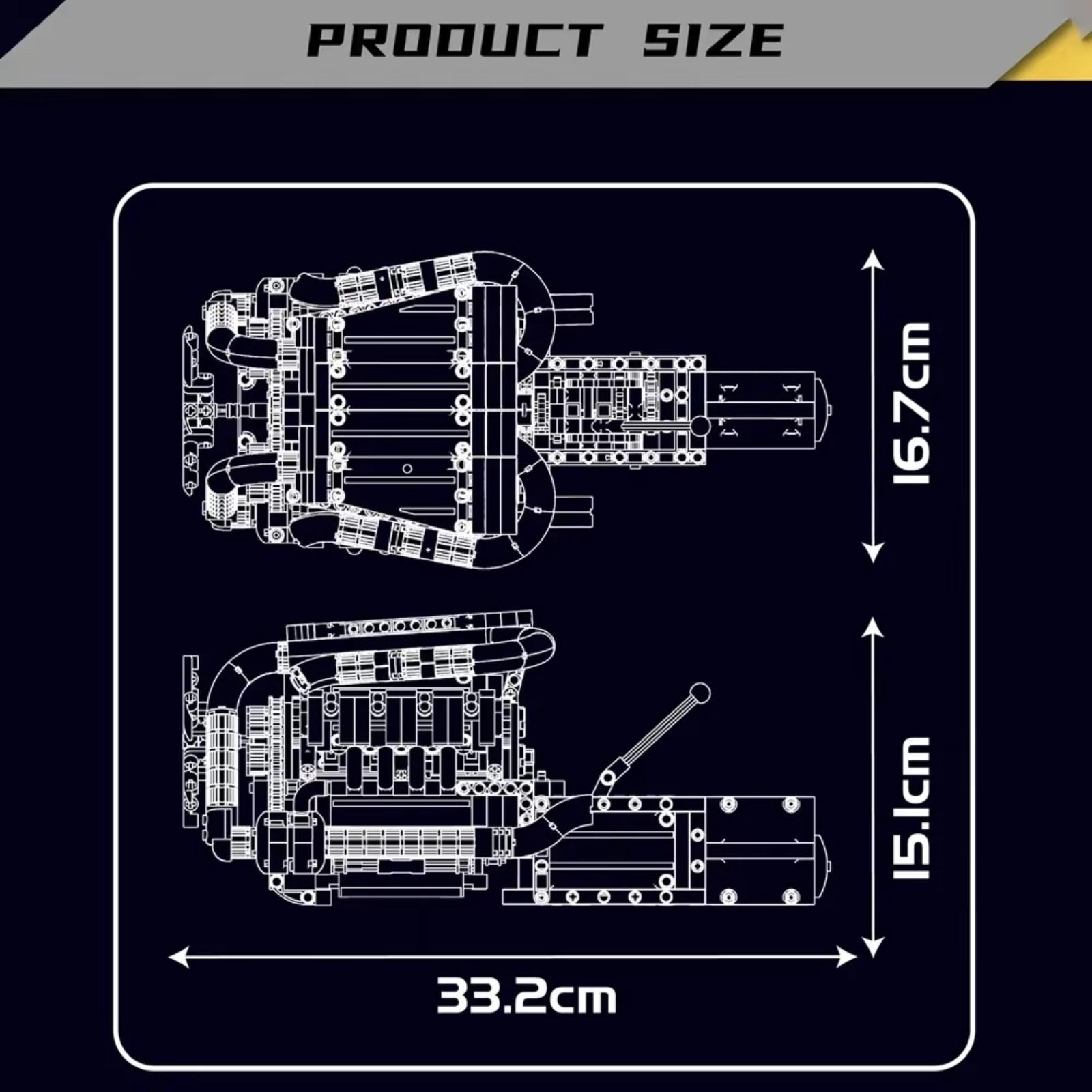 Mould King 10203 MB Merc V8 En - Model Kit V8 Engine avis et prix
