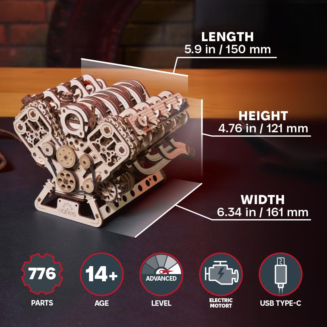 V8 Engine Model Kit - Advanced - Model Kit V8 Engine avis et prix