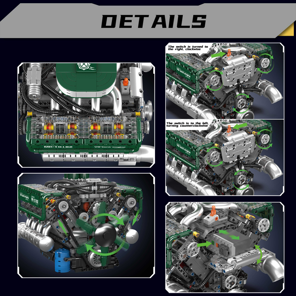 Mould King 10182 V8 Tank Engin - Model Kit V8 Engine avis et prix
