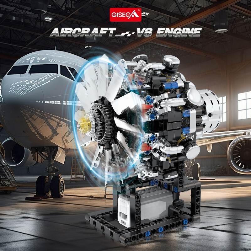 G8910 Aviation V8 Engine 558pc - Model Kit V8 Engine avis et prix