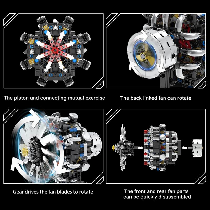 G8910 Aviation V8 Engine 558pc - Model Kit V8 Engine avis et prix