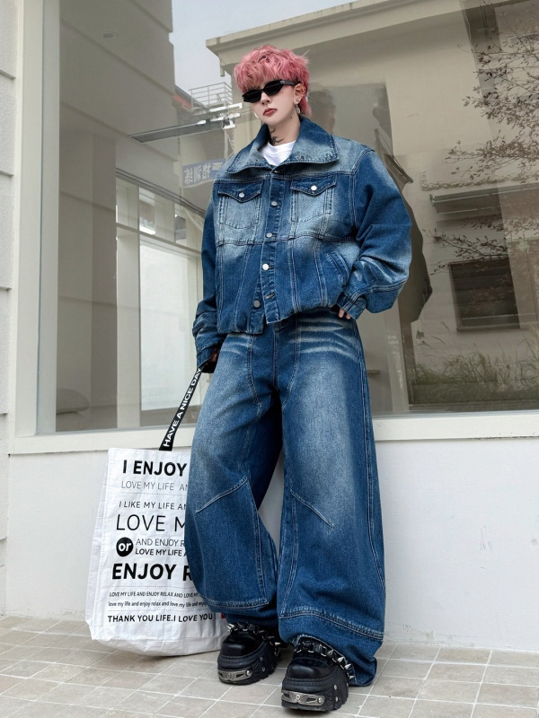 Spring Fashion Retro Denim Jac - Wash Effect Set avis et prix