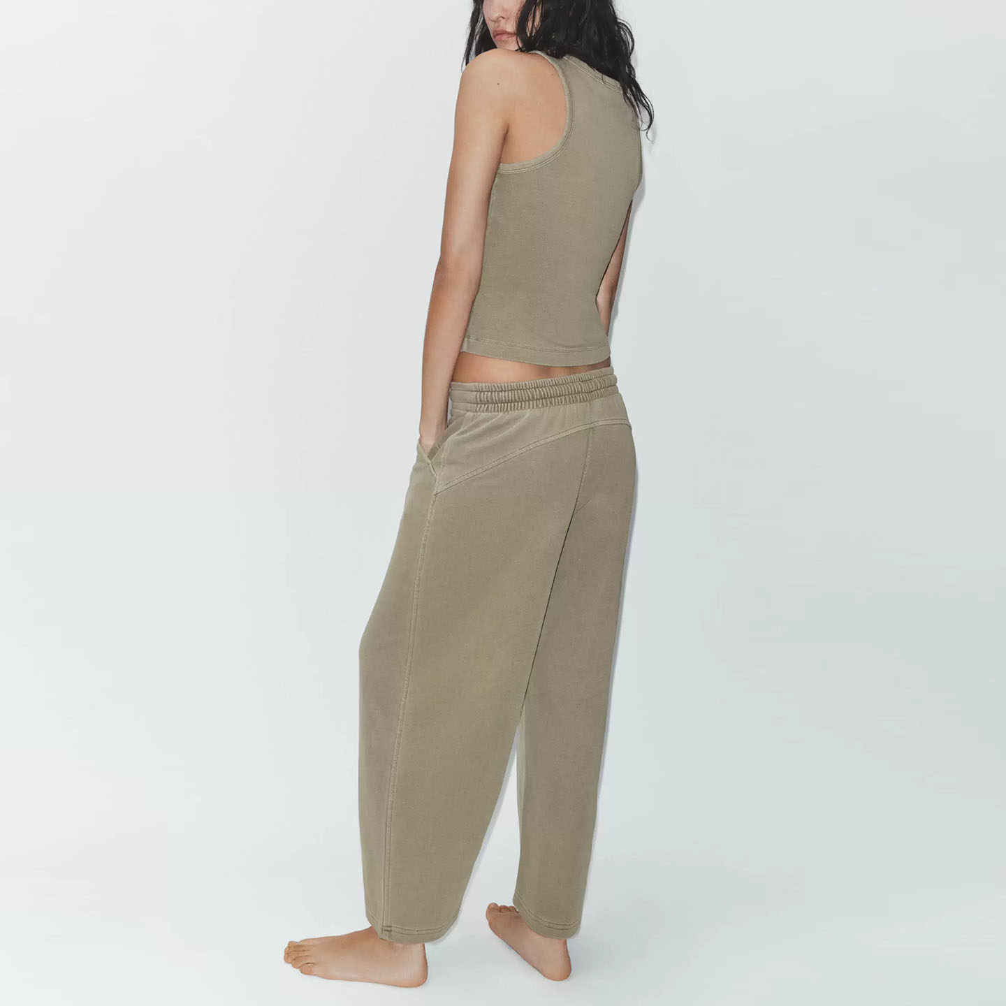 Women's Fashionable Sleeveless - Wash Effect Set avis et prix