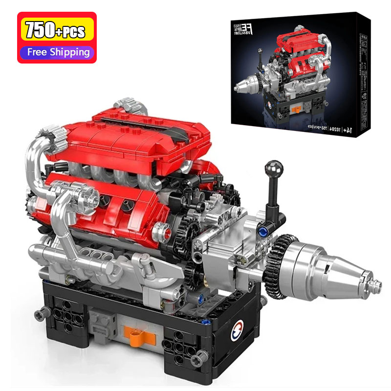 10204 750 Pcs MOULD KING V8 En - Model Kit V8 Engine avis et prix