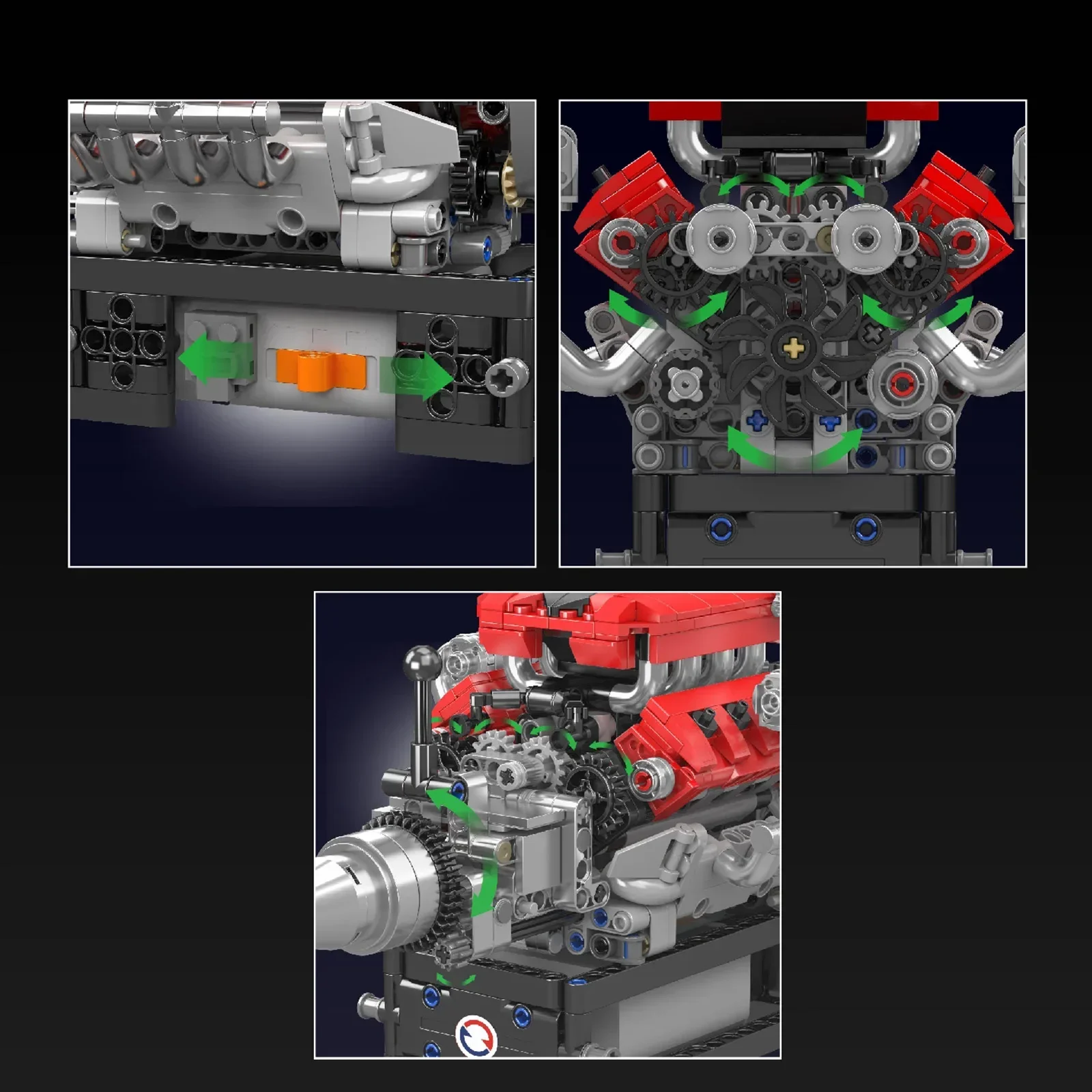 10204 750 Pcs MOULD KING V8 En - Model Kit V8 Engine avis et prix