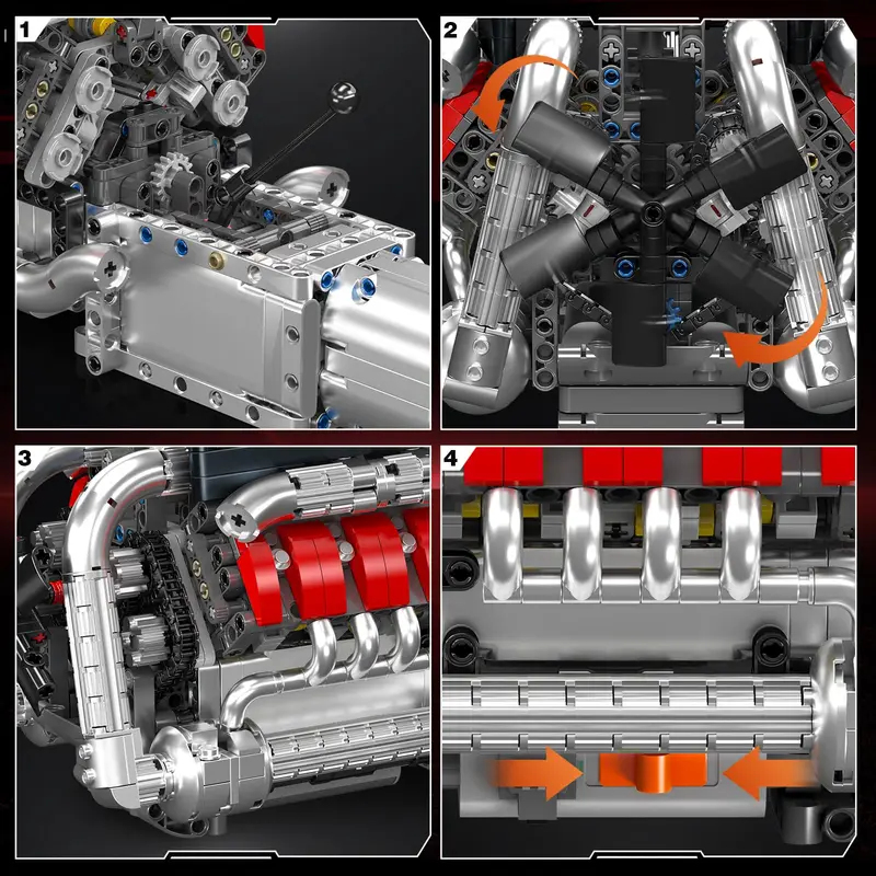 Mould King 10203 1169Pcs Super - Model Kit V8 Engine avis et prix