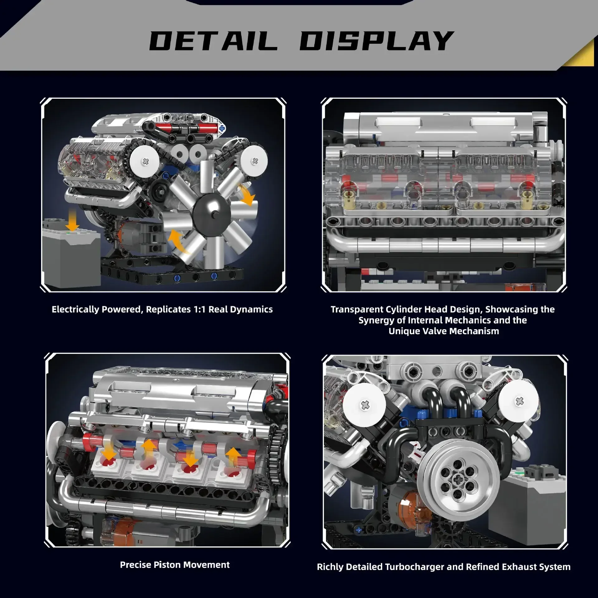 Mould King V8 Engine Building  - Model Kit V8 Engine avis et prix