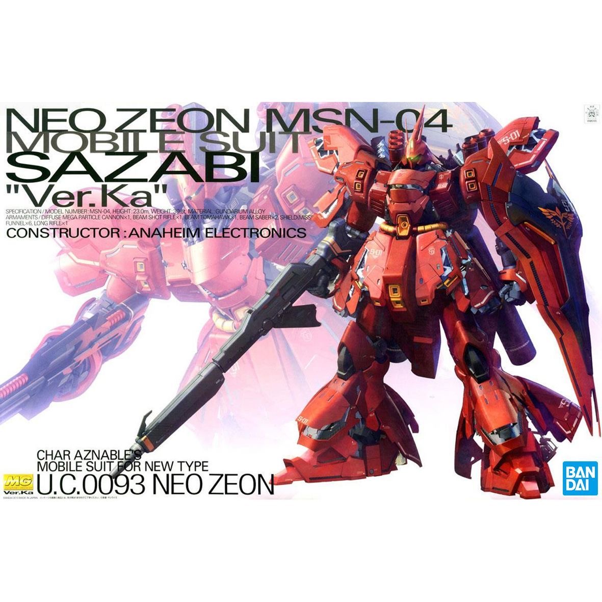 Genuine Bandai MG 1/100 Char's - Model Kit Gunpla avis et prix
