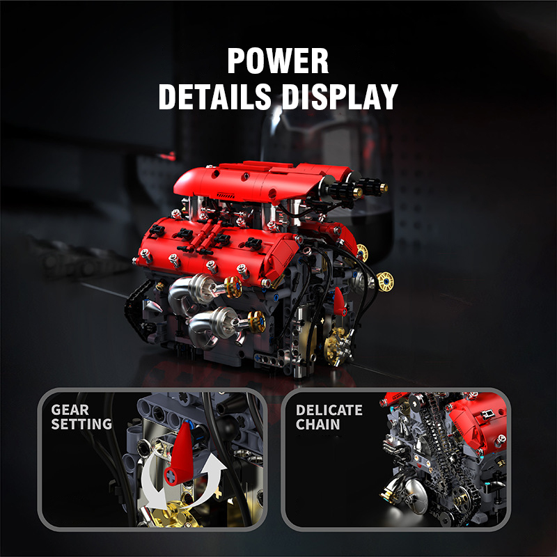 1370pieces V8 Engine Building  - Model Kit V8 Engine avis et prix