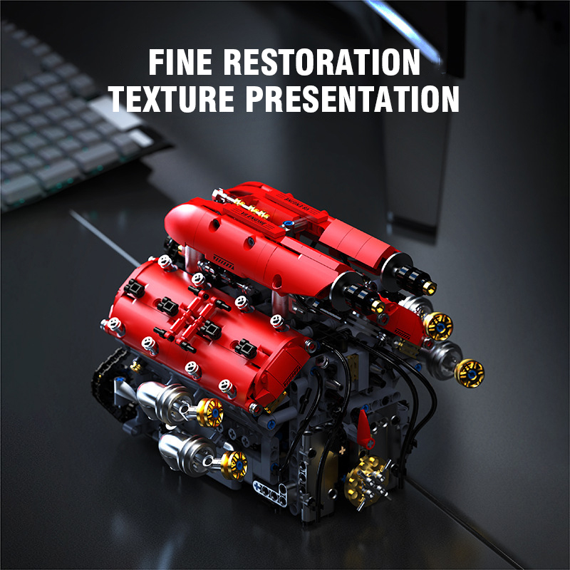 1370pieces V8 Engine Building  - Model Kit V8 Engine avis et prix