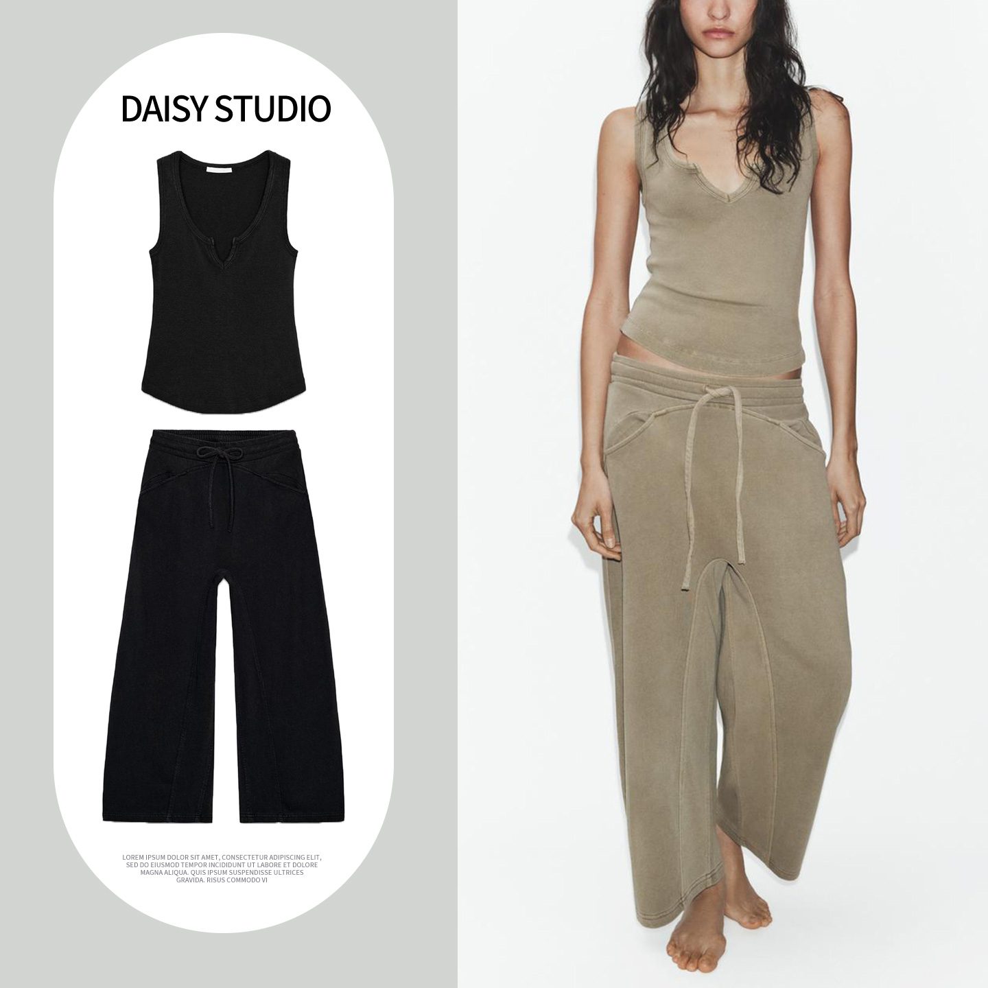 Washed Effect round Neck Sleev - Wash Effect Set avis et prix