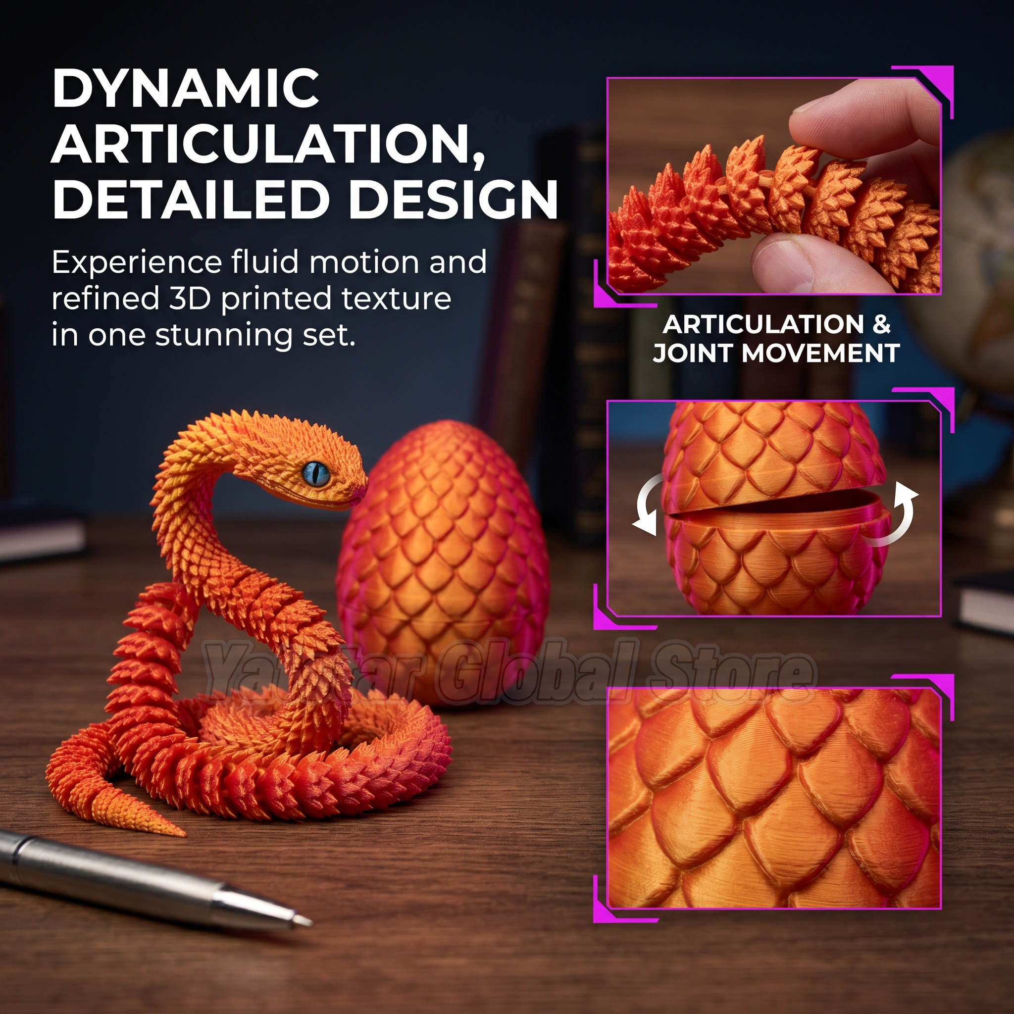 3D Printed Snake Egg Toy Creat - Model Kit Joints avis et prix