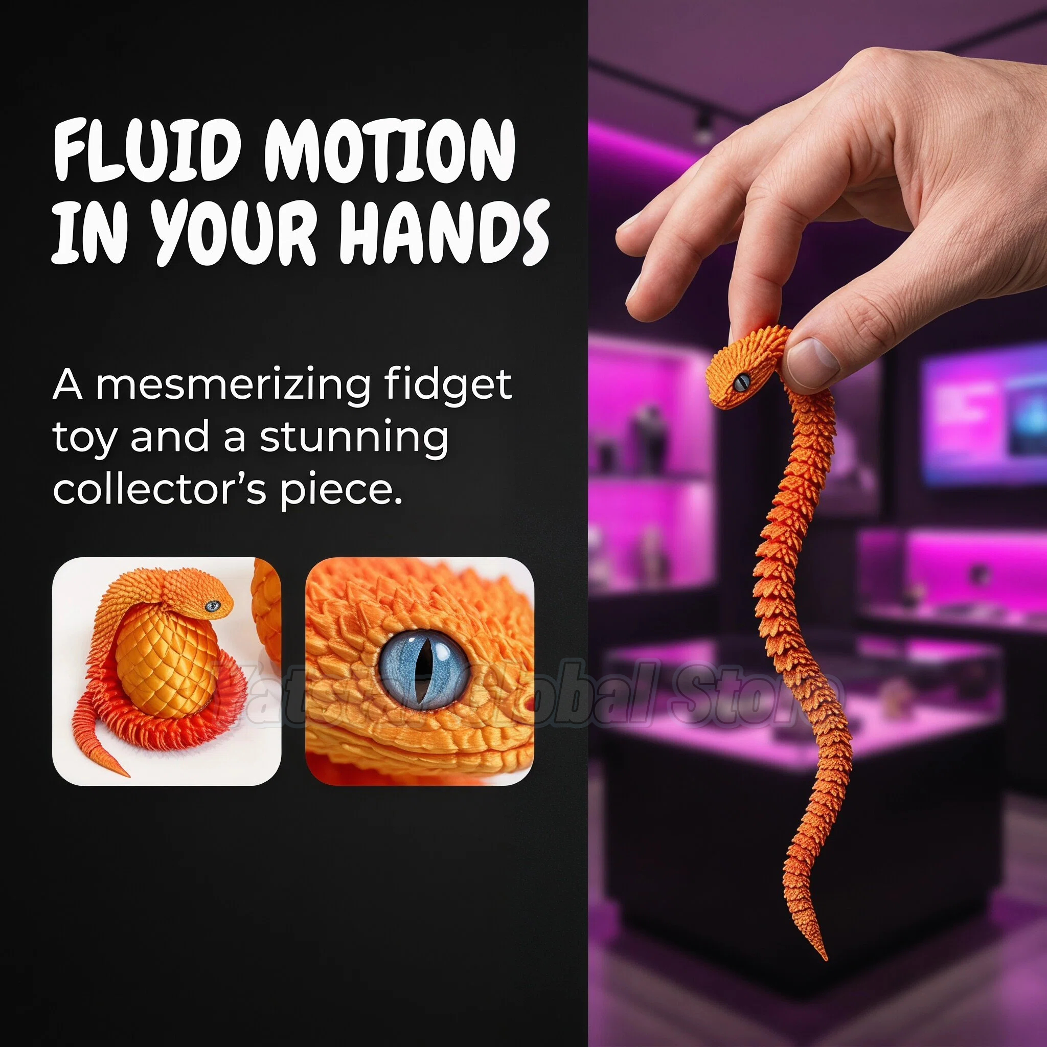 3D Printed Snake Egg Toy Creat - Model Kit Joints avis et prix